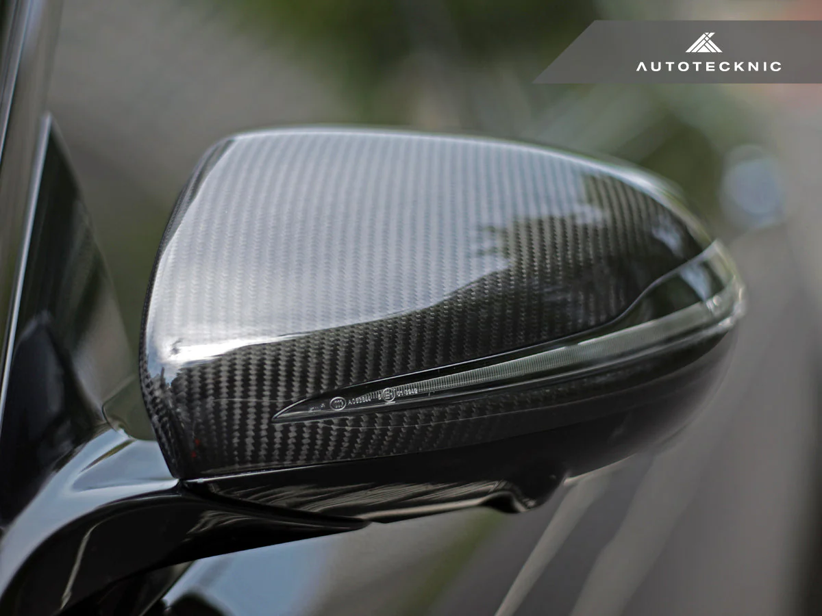 AutoTecknic Replacement Version II Dry Carbon Mirror Covers - Mercedes-Benz W205 C-Class - Image 3
