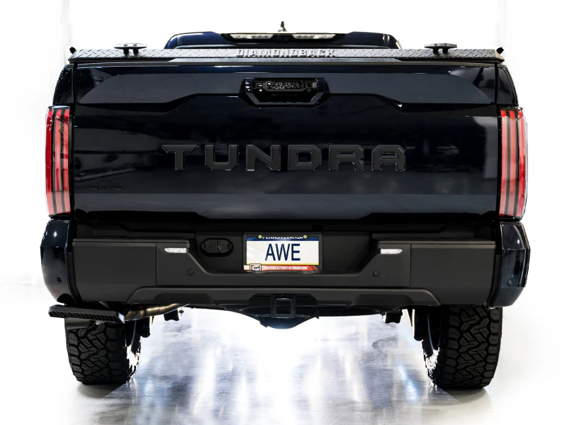AWE Tuning 0FG Exhaust for 3rd Gen Toyota Tundra - Dual Diamond Black Tips - Image 8