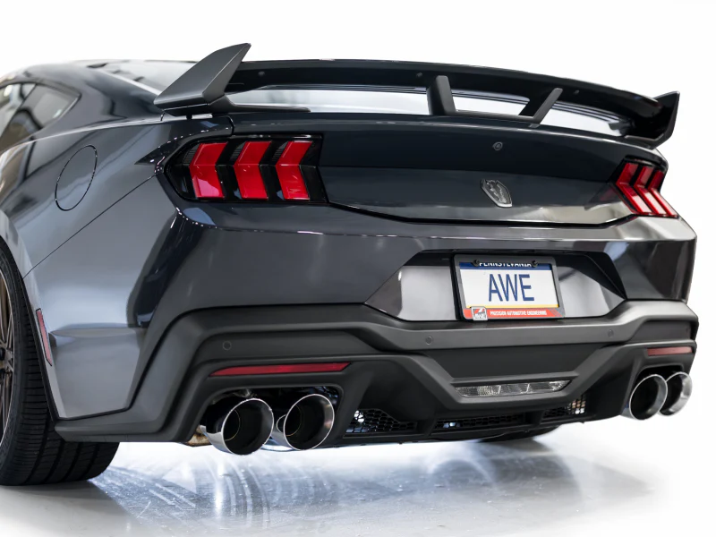 AWE 2024 Ford Mustang Dark Horse S650 RWD SwitchPath Cat-Back Exhaust w/ Quad Chrome Silver Tips - Image 2