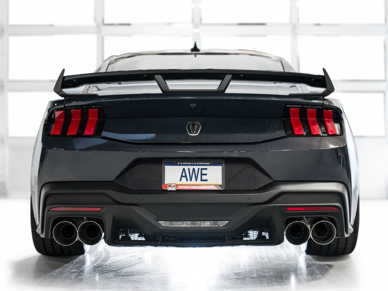 AWE 2024 Ford Mustang Dark Horse S650 RWD SwitchPath Cat-Back Exhaust w/ Quad Chrome Silver Tips - Image 4