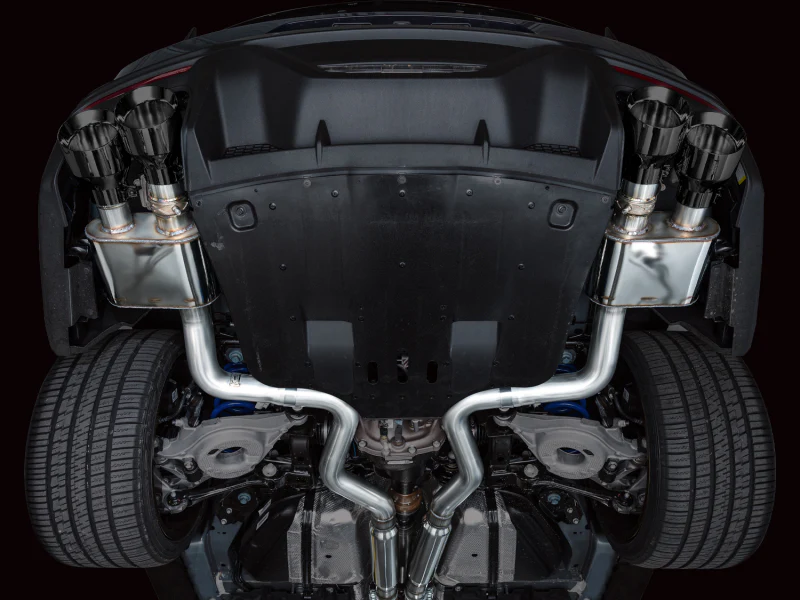 AWE 2024 Ford Mustang Dark Horse S650 RWD SwitchPath Cat-Back Exhaust w/ Quad Diamond Black Tips - Image 10