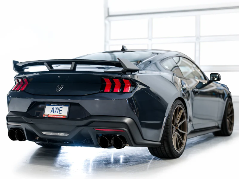 AWE 2024 Ford Mustang Dark Horse S650 RWD SwitchPath Cat-Back Exhaust w/ Quad Diamond Black Tips - Image 3
