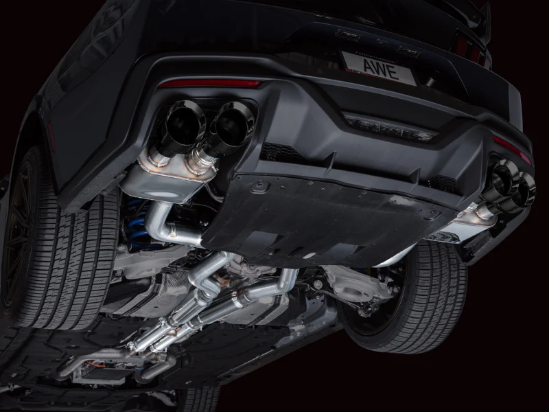 AWE 2024 Ford Mustang Dark Horse S650 RWD SwitchPath Cat-Back Exhaust w/ Quad Diamond Black Tips - Image 4