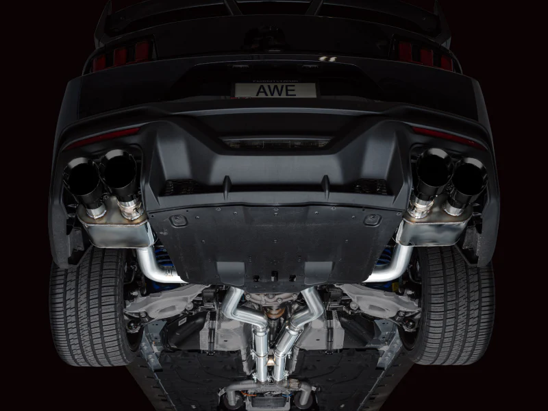 AWE 2024 Ford Mustang Dark Horse S650 RWD SwitchPath Cat-Back Exhaust w/ Quad Diamond Black Tips - Image 6