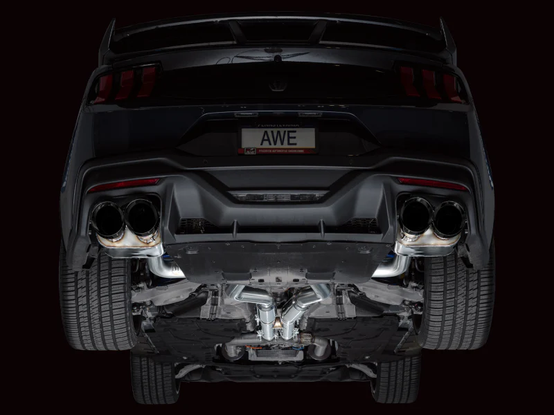 AWE 2024 Ford Mustang Dark Horse S650 RWD SwitchPath Cat-Back Exhaust w/ Quad Diamond Black Tips - Image 7