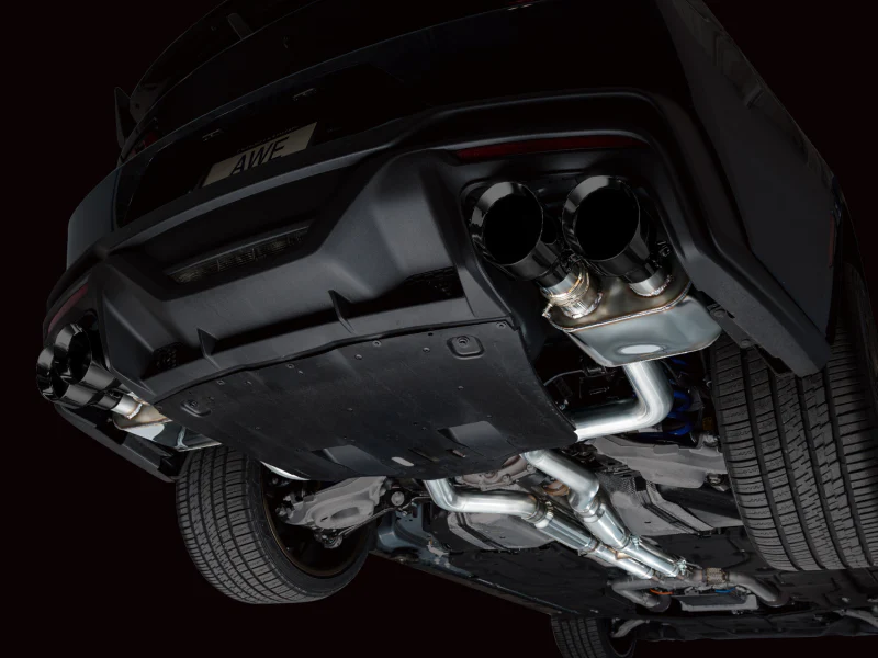 AWE 2024 Ford Mustang Dark Horse S650 RWD SwitchPath Cat-Back Exhaust w/ Quad Diamond Black Tips - Image 8