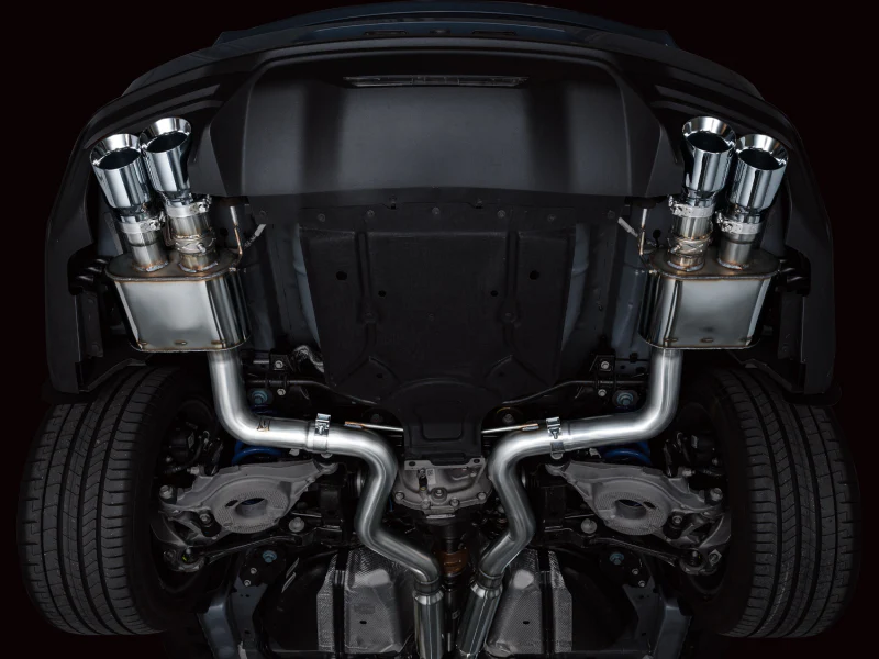 AWE 2024 Ford Mustang GT Fastback S650 RWD SwitchPath Cat-Back Exhaust w/ Quad Chrome Silver Tips - Image 10