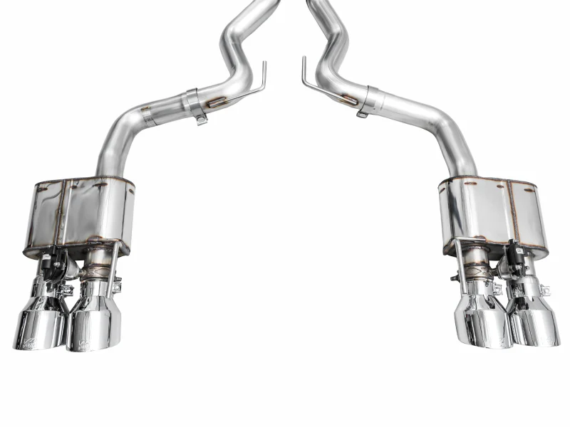 AWE 2024 Ford Mustang GT Fastback S650 RWD SwitchPath Cat-Back Exhaust w/ Quad Chrome Silver Tips - Image 14