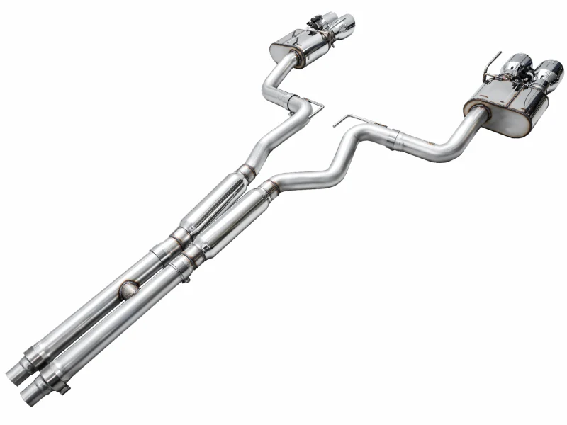 AWE 2024 Ford Mustang GT Fastback S650 RWD SwitchPath Cat-Back Exhaust w/ Quad Chrome Silver Tips - Image 15