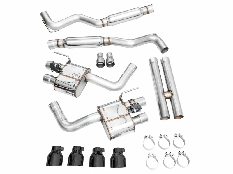 AWE 2024 Ford Mustang GT Fastback S650 RWD SwitchPath Cat-Back Exhaust w/ Quad Diamond Black Tips - Image 15