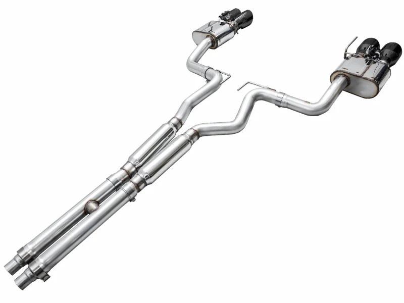 AWE 2024 Ford Mustang GT Fastback S650 RWD SwitchPath Cat-Back Exhaust w/ Quad Diamond Black Tips - Image 16