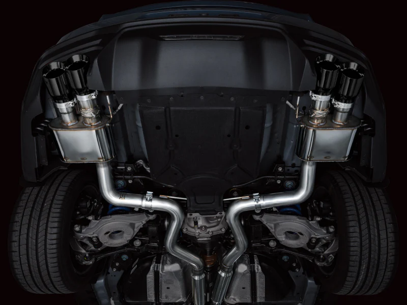 AWE 2024 Ford Mustang GT Fastback S650 RWD SwitchPath Cat-Back Exhaust w/ Quad Diamond Black Tips - Image 5