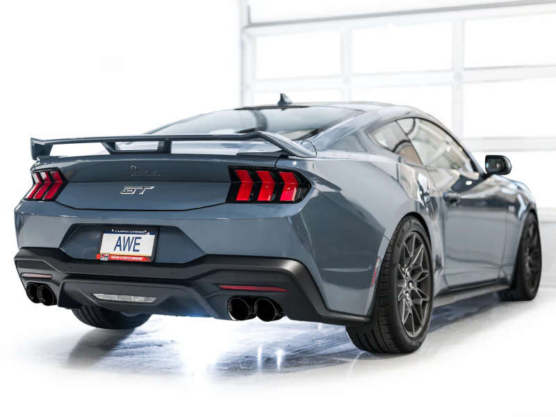 AWE 2024 Ford Mustang GT Fastback S650 RWD SwitchPath Cat-Back Exhaust w/ Quad Diamond Black Tips - Image 9