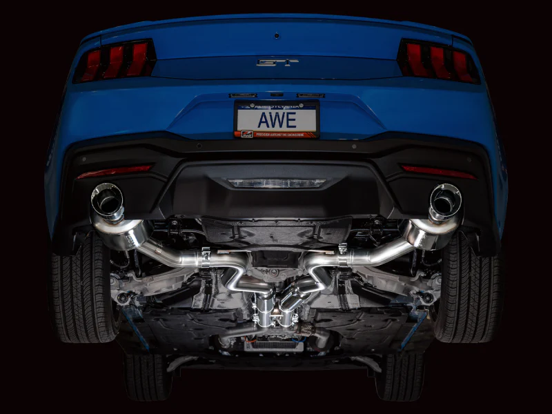 AWE Tuning 2024 Ford Mustang GT Fastback S650 RWD Touring Catback Exhaust w/ Dual Chrome Silver Tips - Image 7