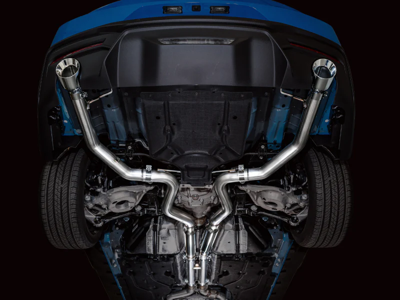 AWE 2024 Ford Mustang GT Fastback S650 RWD Track Edition Cat-Back Exhaust w/ Dual Chrome Silver Tips - Image 2