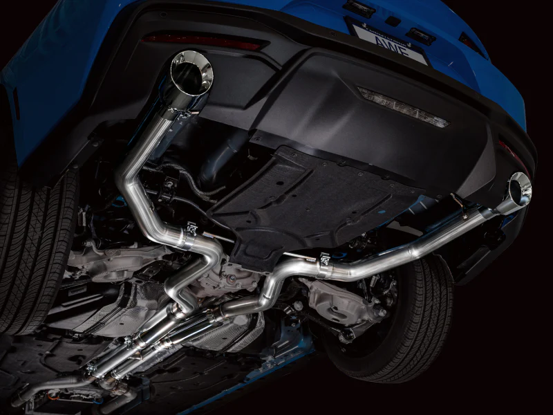 AWE 2024 Ford Mustang GT Fastback S650 RWD Track Edition Cat-Back Exhaust w/ Dual Chrome Silver Tips - Image 5