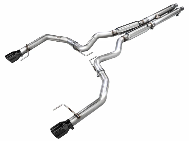 AWE 2024 Ford Mustang GT Fastback S650 RWD Track Edition Cat-Back Exhaust w/ Dual Diamond Black Tips