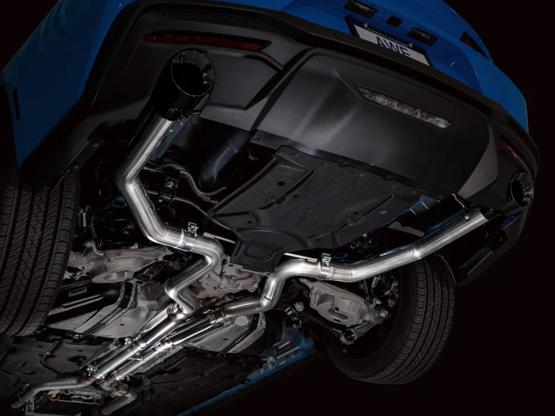 AWE 2024 Ford Mustang GT Fastback S650 RWD Track Edition Cat-Back Exhaust w/ Dual Diamond Black Tips - Image 10