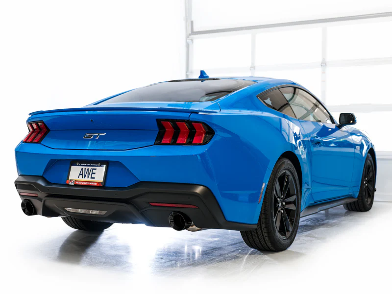 AWE 2024 Ford Mustang GT Fastback S650 RWD Track Edition Cat-Back Exhaust w/ Dual Diamond Black Tips - Image 11