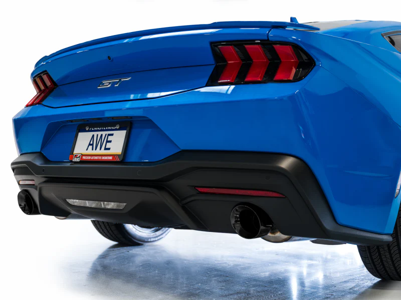 AWE 2024 Ford Mustang GT Fastback S650 RWD Track Edition Cat-Back Exhaust w/ Dual Diamond Black Tips - Image 2