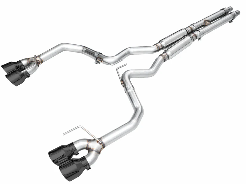 AWE 2024 Ford Mustang GT Fastback S650 RWD Track Edition Cat-Back Exhaust w/ Quad Diamond Black Tips
