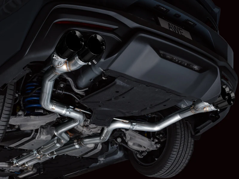 AWE 2024 Ford Mustang GT Fastback S650 RWD Track Edition Cat-Back Exhaust w/ Quad Diamond Black Tips - Image 10