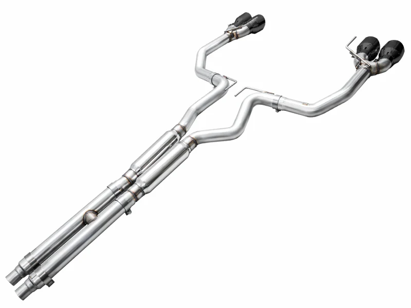 AWE 2024 Ford Mustang GT Fastback S650 RWD Track Edition Cat-Back Exhaust w/ Quad Diamond Black Tips - Image 12