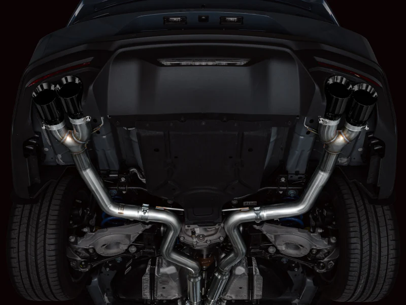 AWE 2024 Ford Mustang GT Fastback S650 RWD Track Edition Cat-Back Exhaust w/ Quad Diamond Black Tips - Image 7