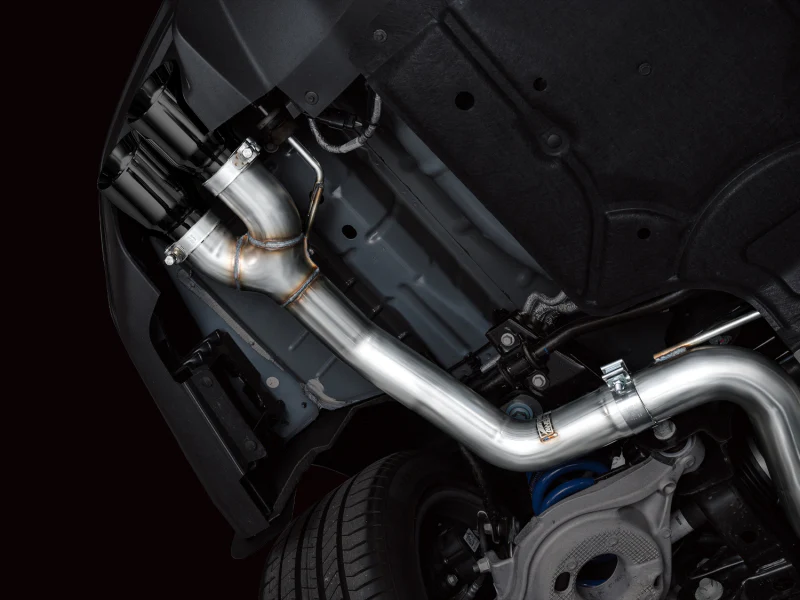 AWE 2024 Ford Mustang GT Fastback S650 RWD Track Edition Cat-Back Exhaust w/ Quad Diamond Black Tips - Image 9