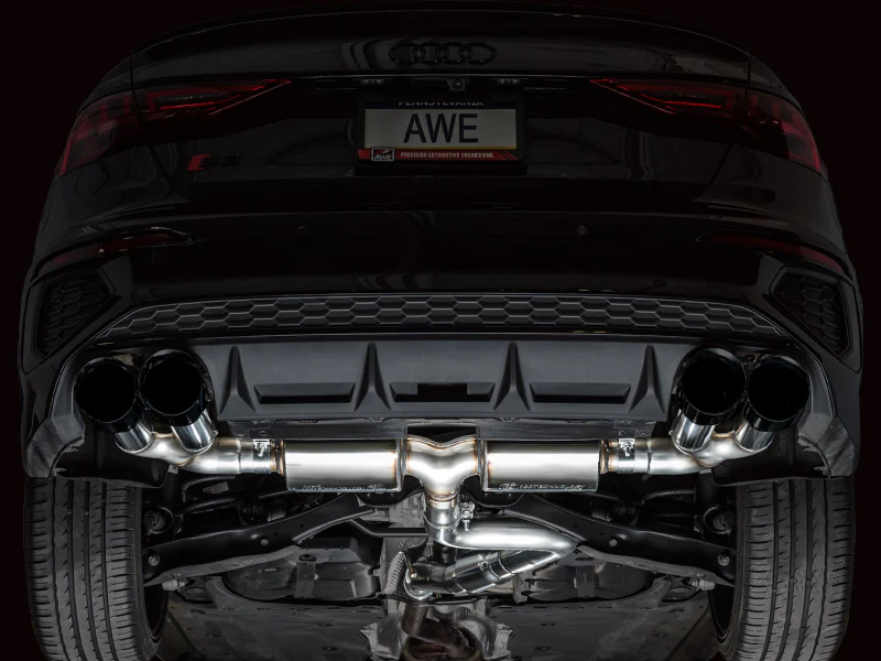 AWE Tuning 22-24 Audi 8Y S3 Touring Edition Exhaust - Diamond Black Tips - Image 3