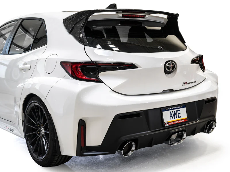 AWE Tuning 23-24 Toyota GR Corolla Touring Edition Cat-Back Exhaust - Chrome Silver Tips - Image 5