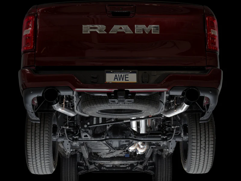 AWE Tuning 25+ RAM 1500 3.0TT 0FG Cat-Back Touring Exhaust - Diamond Black Tips - Image 8