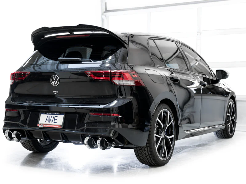 AWE Tuning MK8 Volkswagen Golf R 3in Touring Edition Quad Exhaust - Chrome Silver Tips - Image 7