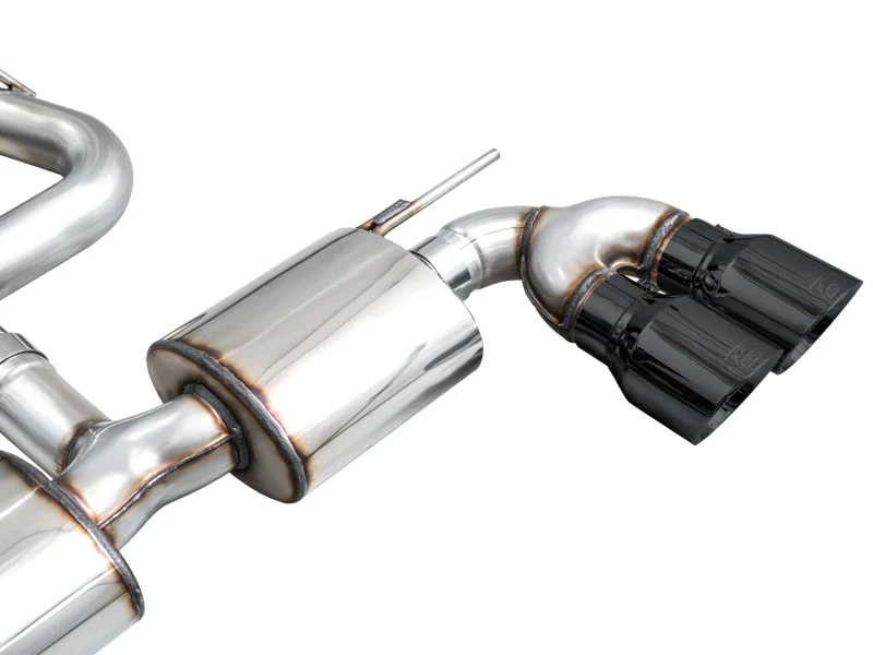 AWE Tuning MK8 Volkswagen Golf R 3in Touring Edition Quad Exhaust - Diamond Black Tips - Image 11