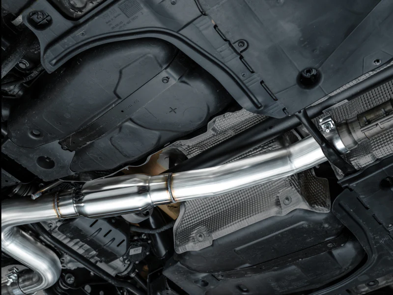 AWE Tuning MK8 Volkswagen Golf R 3in Touring Edition Quad Exhaust - Diamond Black Tips - Image 4