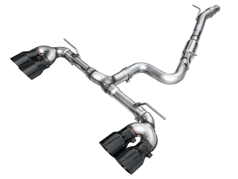 AWE Tuning MK8 Volkswagen Golf R 3in Track Edition Quad Exhaust - Diamond Black Tips