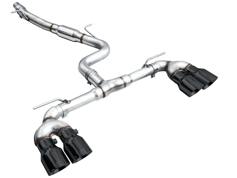 AWE Tuning MK8 Volkswagen Golf R 3in Track Edition Quad Exhaust - Diamond Black Tips - Image 13