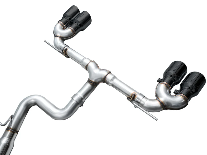 AWE Tuning MK8 Volkswagen Golf R 3in Track Edition Quad Exhaust - Diamond Black Tips - Image 15
