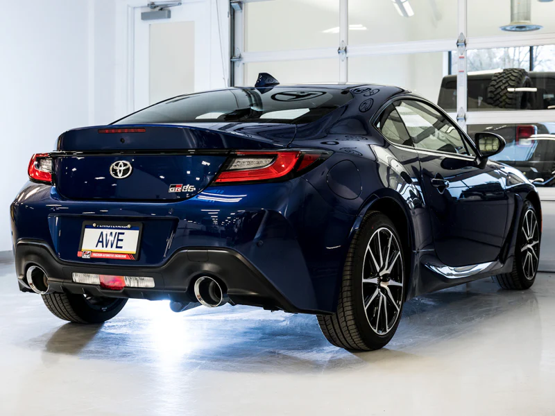AWE Tuning Subaru BRZ/ Toyota GR86/ Toyota 86 Touring Edition Cat-Back Exhaust- Chrome Silver Tips - Image 3
