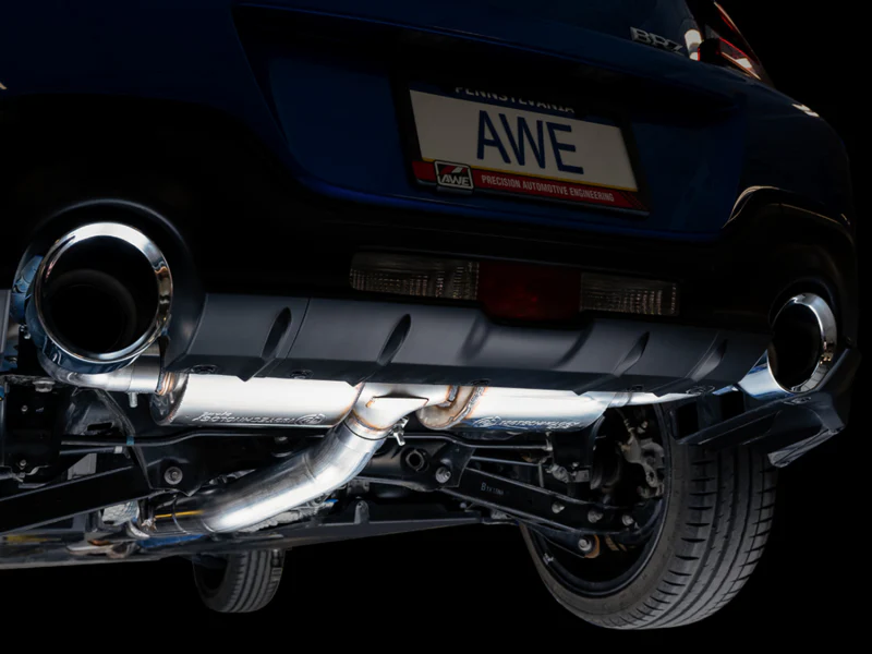 AWE Tuning Subaru BRZ/ Toyota GR86/ Toyota 86 Touring Edition Cat-Back Exhaust- Chrome Silver Tips - Image 6