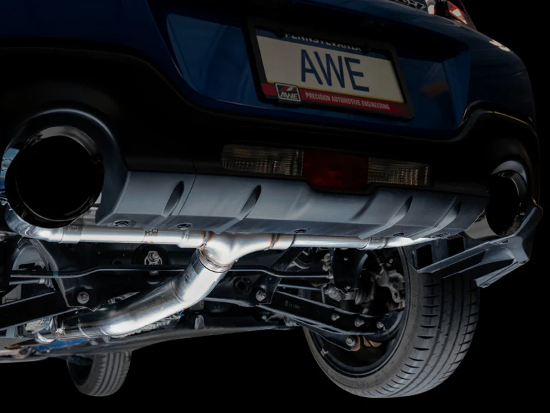 AWE Tuning Subaru BRZ / Toyota GR86 / Toyota 86 Track Edition Cat-Back Exhaust- Diamond Black Tips - Image 7