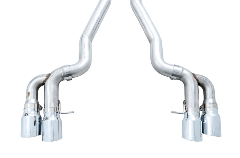 AWE Tuning 18-19 BMW M5 (F90) 4.4T AWD Cat-Back Exhaust - Track Edition (Chrome Silver Tips) - Image 3