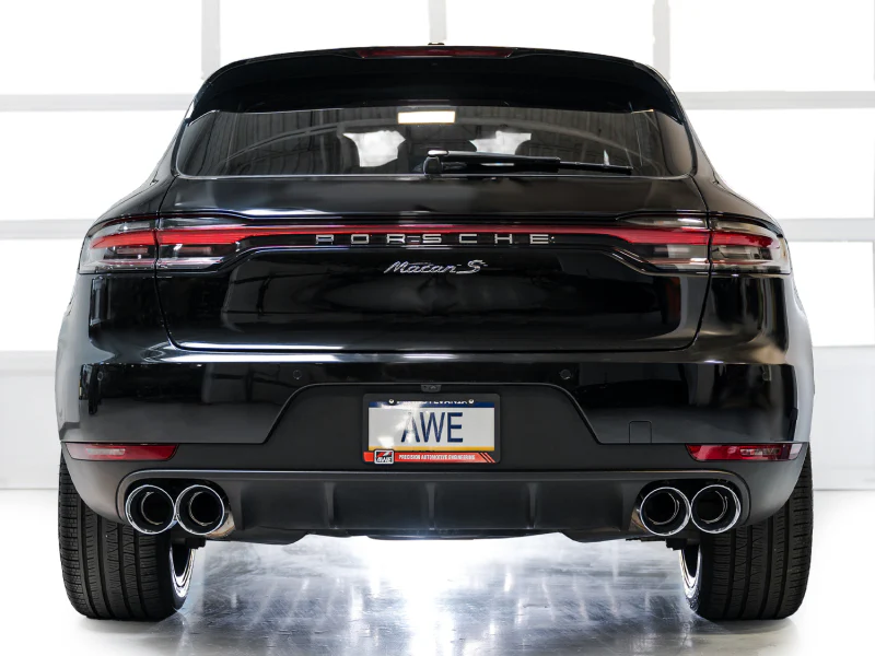 AWE Tuning 19-21 Porsche Macan 3.0T/2.9TT Touring Edition Cat-Back Exhaust w/ Chrome Silver Tips - Image 5