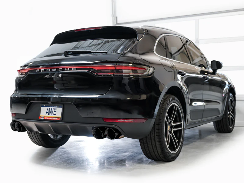 AWE Tuning 19-21 Porsche Macan 3.0T/2.9TT Touring Edition Cat-Back Exhaust w/ Diamond Black Tips - Image 3