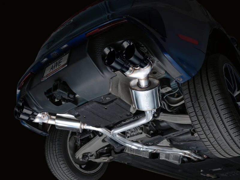AWE Tuning 19-21 Porsche Macan 3.0T/2.9TT Touring Edition Cat-Back Exhaust w/ Diamond Black Tips - Image 5