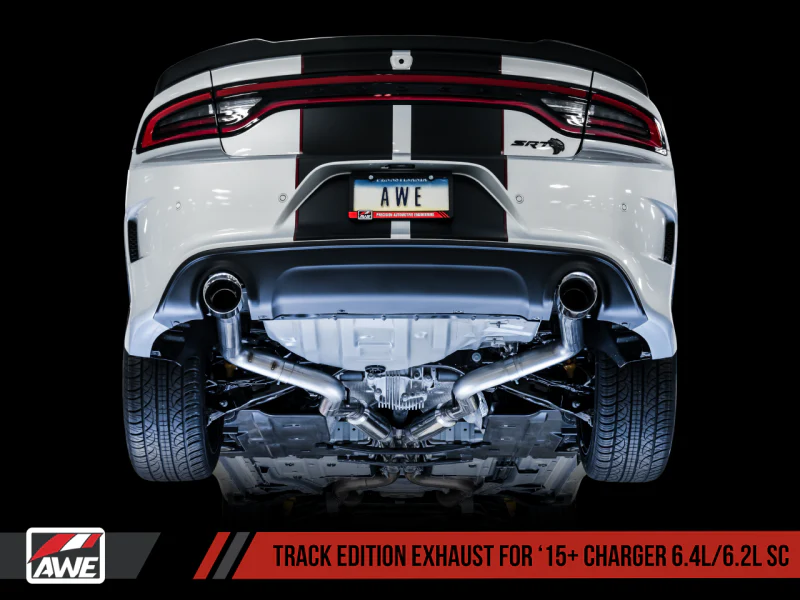 AWE Tuning 2015+ Dodge Charger 6.4L/6.2L Supercharged Track Edition Exhaust - Diamond Black Tips - Image 2