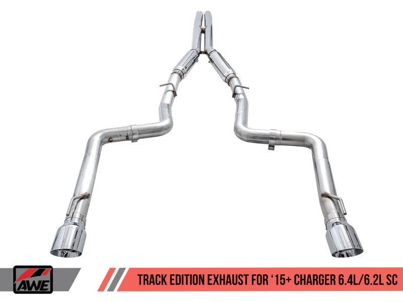 AWE Tuning 2015+ Dodge Charger 6.4L/6.2L Supercharged Track Edition Exhaust - Diamond Black Tips - Image 3