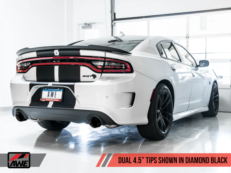 AWE Tuning 2015+ Dodge Charger 6.4L/6.2L Supercharged Track Edition Exhaust - Diamond Black Tips - Image 4