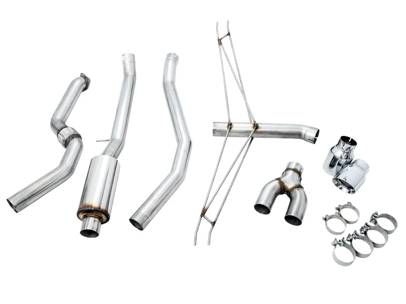 AWE Tuning 2016+ Honda Civic Si Track Edition Exhaust w/Front Pipe & Dual Chrome Silver Tips - Image 8