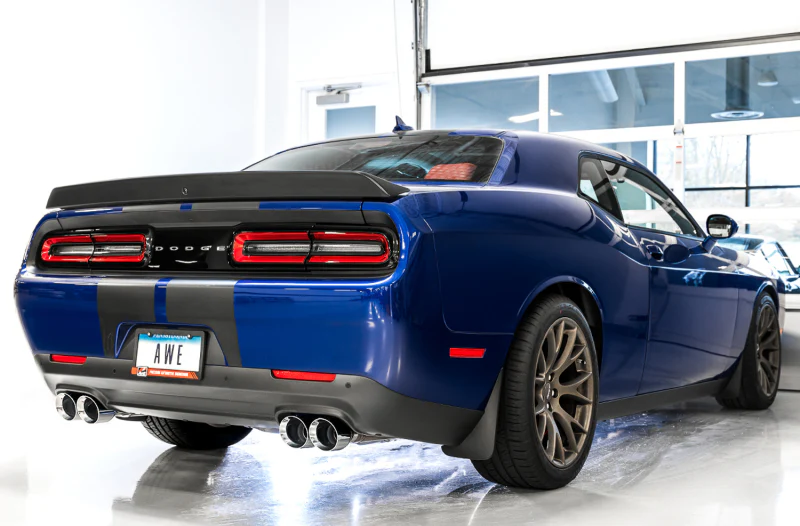 AWE Tuning 2017+ Challenger 5.7 Touring Edition Exhaust - Non-Resonated - Diamond Black Quad Tips - Image 2